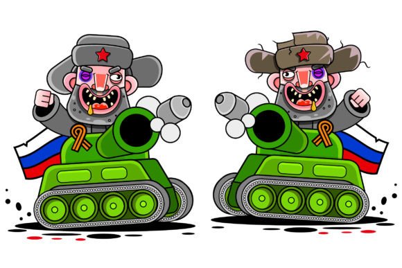 Fighting Tankers Illustration Illustrations Imprimables Par jaroslavbrilew