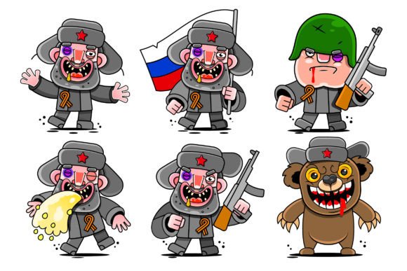 Soldiers Bundle Illustration Illustrations Imprimables Par jaroslavbrilew