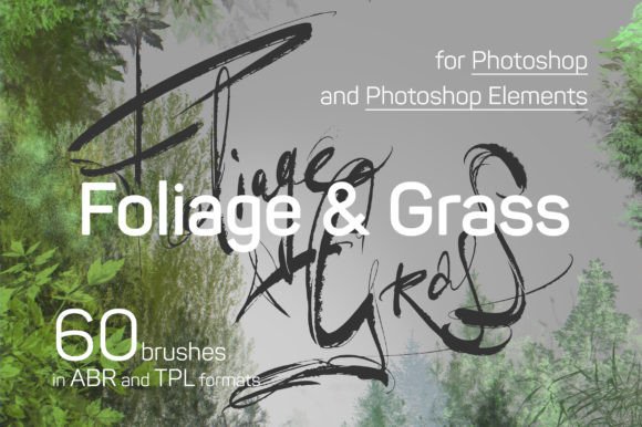 Foliage+Grass+Moss Photoshop Brushes Gráfico Pinceles Por Ldarro