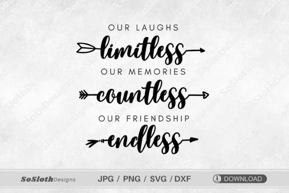 Our Friendship Endless Svg, Best Friends Graphic Crafts By SoSlothDesigns