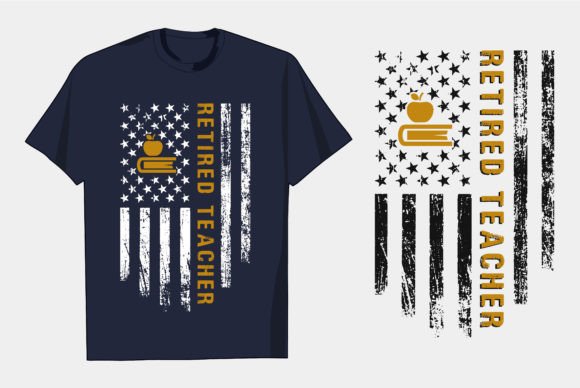 Retired Teacher T Shirt Design Illustration Designs de T-shirts Par teestore