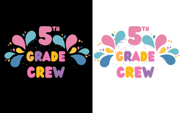 5th Grade Crew Back to School Graphic Print Templates By ProDesigner21