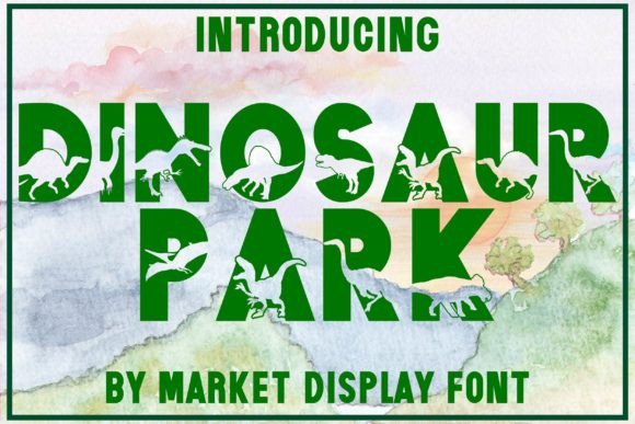 Dinosaur Park Decorative Font By Doodle Alphabet Master