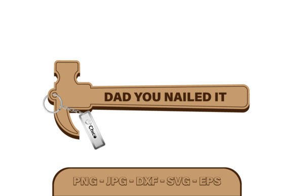 Father Day Laser Cut Keyrings - Keychain Gráfico Manualidades Por Chico