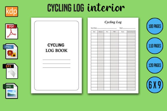 Cycling Log Book | KDP Interior Grafika Słowa kluczowe KDP Przez KDP Browser