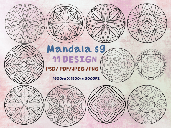 Mandala S9 Graphic Illustrations By Pukka De
