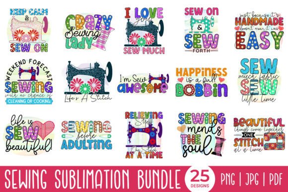 Sewing Sublimation Bundle PNG Graphic Crafts By CraftlabSVG