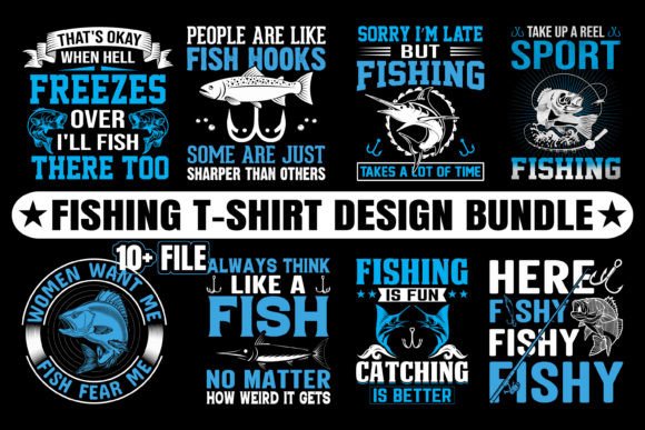 Fishing Tshirt Design Bundle Graphic T-shirt Designs By Versatile T-shirt