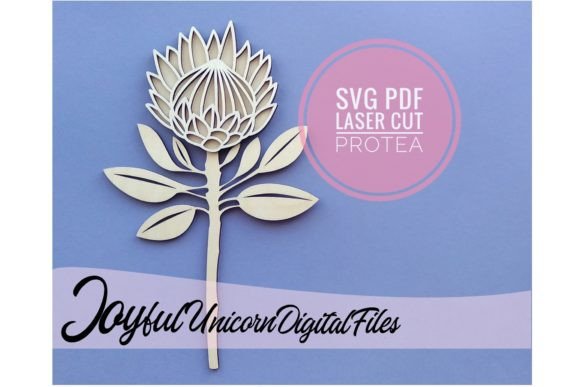 Protea Flower SVG Laser Cut File Graphic 3D Flowers By JoyfulUnicorn