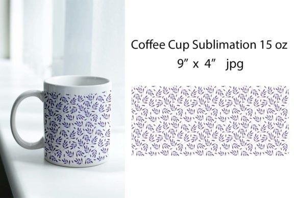 Coffee Cup Sublimation 15 Oz Twigs Afbeelding Afdruk Sjablonen Door Novaart