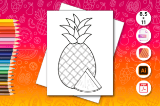 Fruits Coloring Pages Vol.2 Kdp Interior Graphic Coloring Pages & Books Kids By OussMania 2