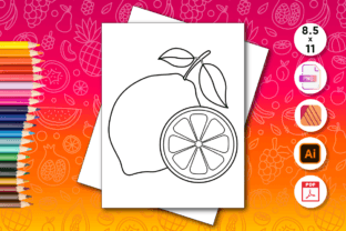 Fruits Coloring Pages Vol.2 Kdp Interior Graphic Coloring Pages & Books Kids By OussMania 3