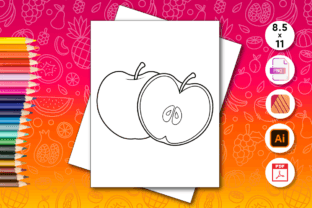 Fruits Coloring Pages Vol.2 Kdp Interior Graphic Coloring Pages & Books Kids By OussMania 4