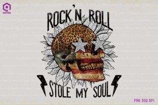 Rock N Roll Stole My Soul American Skull Graphic Crafts By Quoteer 1
