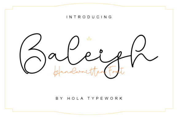 Baleish Script & Handwritten Font By holatypework