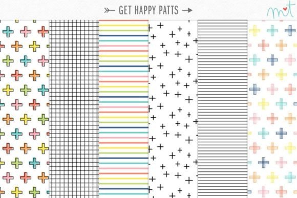 Get Happy Digital Papers Graphic Patterns By Miss Tiina