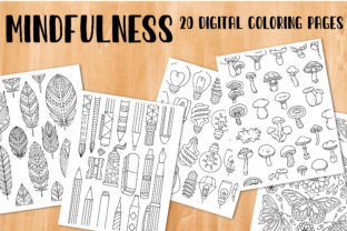 Mindfulness Coloring Pages Bundle Graphic Coloring Pages & Books By MyLittleDoodles 3