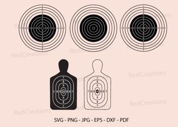 Shooting Target SVG, Archery Gráfico Manualidades Por RedCreations