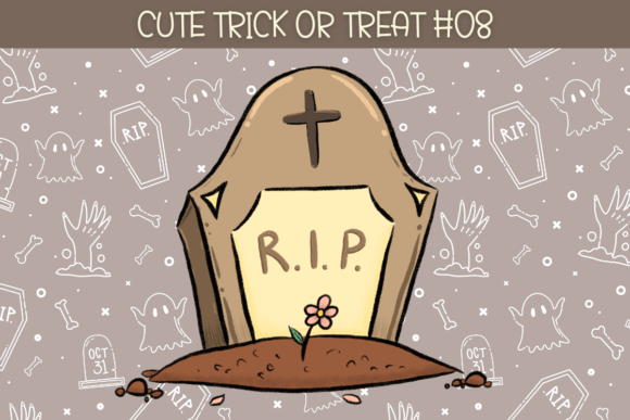 Cute Halloween Trick or Treat Clip Art#8 Graphic Illustrations By REINDEER