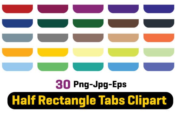 Half Rectangle Tabs Clipart Graphic Illustrations By Actual Pixel