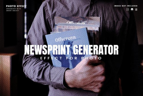 Newsprint Generator Photo Effect Grafik Aktionen & Voreinstellungen Von svahagraphicstudio
