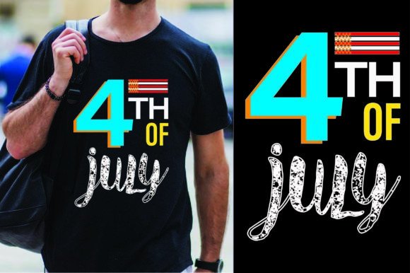 4th of July T Shirt Design, Illustration Designs de T-shirts Par J.E Store