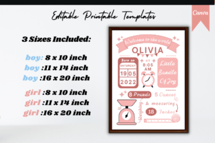 Baby Birth Announcement Template Graphic Print Templates By Soft Touch 3