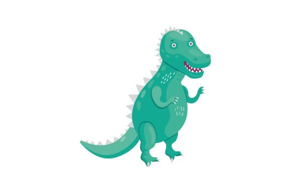 Tyrannosaur Cute Dino. Funny Dinosaur Ch Grafica Illustrazioni Stampabili Di pch.vector