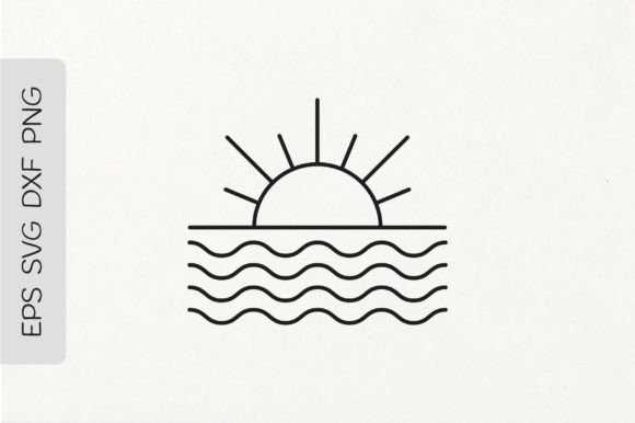 Boho Sun and Waves Grafik Symbole Von Starry