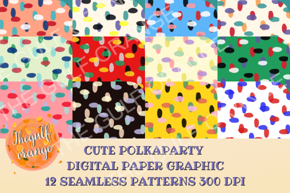 Cute Polkaparty Seamless Pattern Graphic Graphic Patterns By danita.kukkai