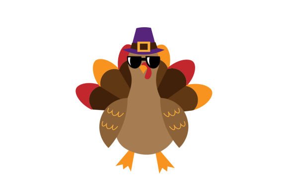 Turkey Wearing Sunglasses Thanksgiving Fichier de Découpe pour les Loisirs créatifs Par Creative Fabrica Crafts