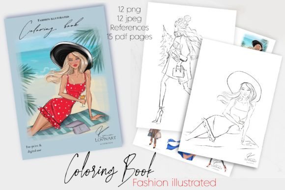 Fashion Coloring Book, Coloring Pages Graphic Coloring Pages & Books By Ksenia FashionArt