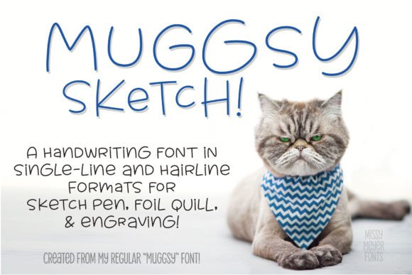 Muggsy Sketch (single Line) Script & Handwritten Font By GeekMissy