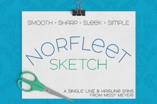 Norfleet Sketch (single Line) Sans Serif Fonts Font Door GeekMissy 1