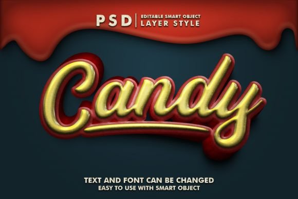 Candy 3d Text Effect Premium Psd Graphic Layer Styles By G design