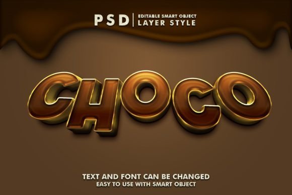 Choco 3d Realistic Psd Text Effect Graphic Layer Styles By G design