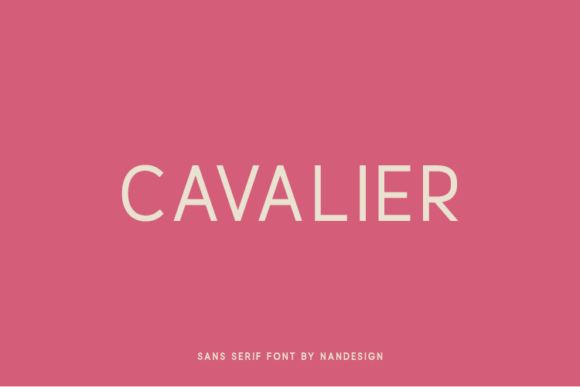 Cavalier Fuentes Sans Serif Fuente Por Nan Design