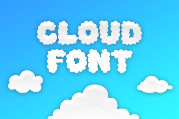 Cloud Display Font By OWPictures