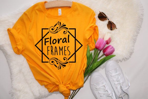 Floral Frames Graphic T-shirt Designs By Craft Svg