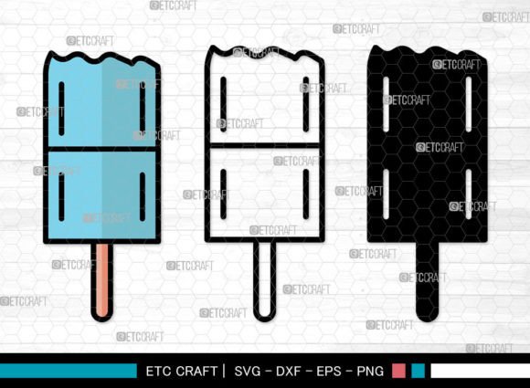 Stick Ice Cream Icons Color, Ice Cream Gráfico Artesanato Por Pixel Elites