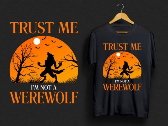 Werewolf Halloween T-shirt Design Graphic T-shirt Designs By rafique310uddin