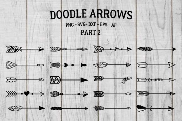 Doodle Arrows SVG - Arrows Vector & PNG Graphic Illustrations By SeaquintDesign