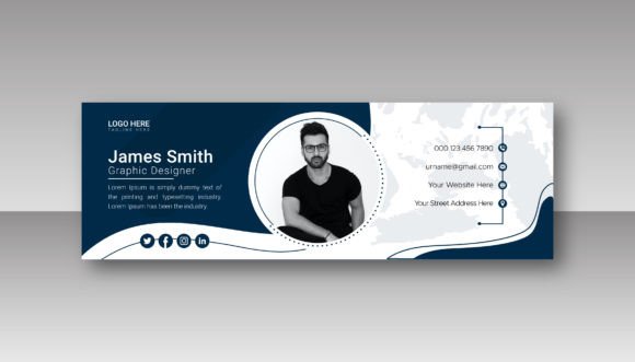 Email Signature or Email Footer Template Graphic Email Templates By DexignBuzz