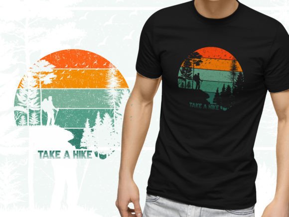 Take a Hike Hiking T Shirt Design Grafica Modelli di Stampa Di BRBgraphix