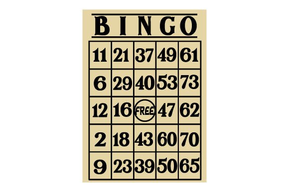 Vintage Bingo Card Hobbies Fichier de Découpe pour les Loisirs créatifs Par Creative Fabrica Crafts