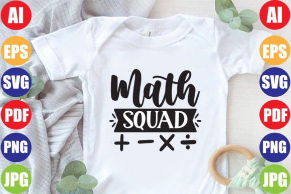 Math Squad Graphic Print Templates By svgstore209