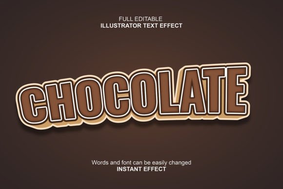 Chocolate Text Effect Illustration Layer Styles Par Moupz 88