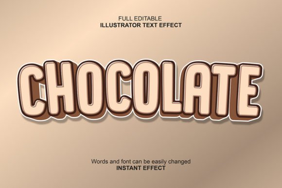 Chocolate Text Effect Gráfico Estilos de capas Por Moupz 88
