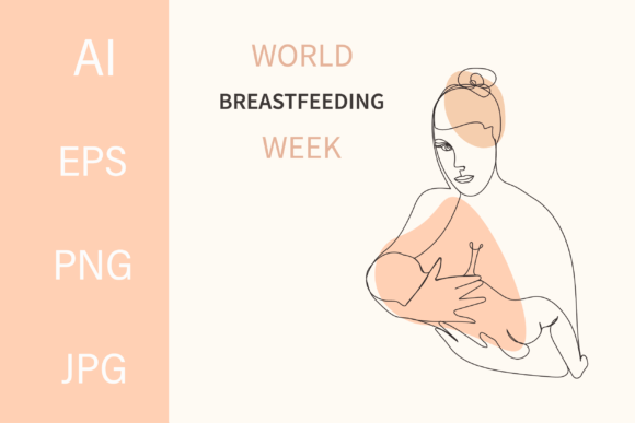 World Breastfeeding Week Illustration Modèles Graphiques Par shevalenok