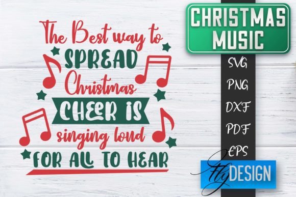 Christmas Music Quotes | Christmas SVG Graphic Crafts By flydesignsvg